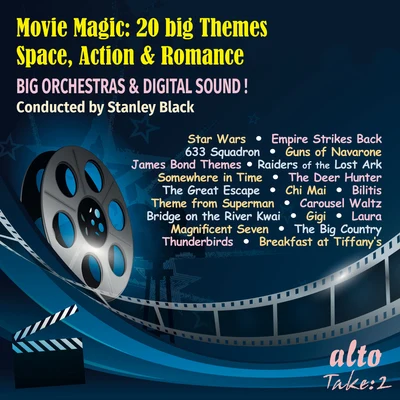 Stanley Black Film Music - BERNSTEIN, E.MANCINI, H.MORRICONE, E.RODGERS, R.WILLIAMS, J. (Movie Magic: 20 Big Themes Space, Action and Romance) (Black)