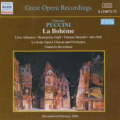 Licia Albanese PUCCINI: Bohème (La) (La Scala) (1938)