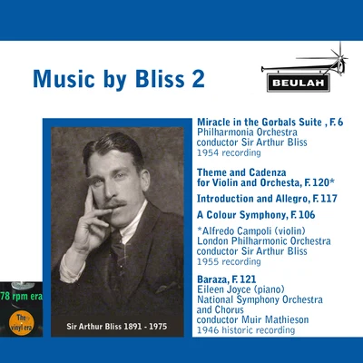 Sir Arthur Bliss Music By Bliss, Vol. 2